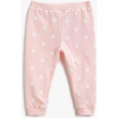 Koton 2KMG49247OK Pembe Desenli Kız Bebek Eşofman Alt