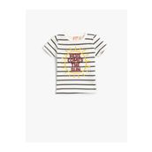 Koton 2SMB10022TK Bisiklet Yaka Normal Kalıp Çizgili Çok Renkli Bebek T-Shirt