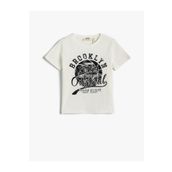 Koton 2YKB16014OK Şehir Baskılı Kısa Kollu Haki Erkek Çocuk T-Shirt