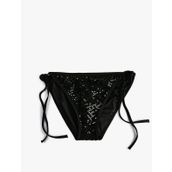 Koton 3SAK00156BM Siyah Kadın Payetli Bikini Altı