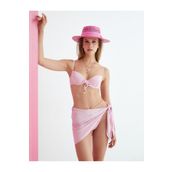 Koton 3SAK10022MM Pembe Kumaş Detaylı Balenli Kadın Bikini Üstü
