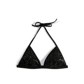 Koton 3SAK10167BM Siyah Kumaş Detaylı Kadın Bikini Üstü