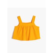 Koton 3SKG10085AK Düz Turuncu Kız Çocuk T-Shirt