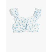 Koton 3SKG60026AW Mavi Desenli Kız Çocuk Bluz