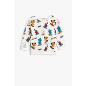 Koton 3WMB10002TK Pamuklu Baskılı Erkek Bebek Sweatshirt