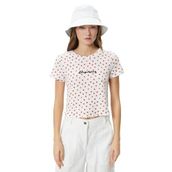 Koton 4SAL10040IK 0D1 Ekru Çilek Desenli Crop Kadın T-shirt