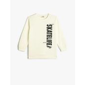 Koton 4SKB10403TK Ekru Erkek Çocuk Sweatshirt