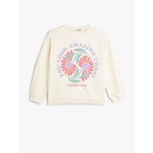 Koton 4SKG10146AK Bej Kız Çocuk Sweatshirt
