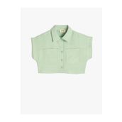 Koton 4SKG60017AW Yeşil Kız Çocuk Gömlek