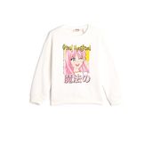 Koton 4WKG10063AK Ekru Baskılı Kız Çocuk Sweatshirt
