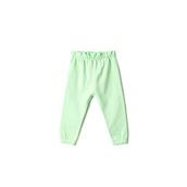 Koton 752 Kız Bebek Yeşil Basic Jogger Beli Büzgülü Lastikli Şardonlu Eşofman Altı
