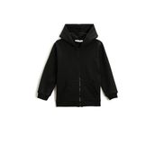 Koton 999 Erkek Çocuk Sweatshirt Fermuarlı Kapüşonlu Siyah