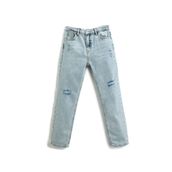 Koton LIN Kız Çocuk Açık İndigo Normal Bel Düz Paça Boyfriend Jean Pamuklu Kot Pantolon