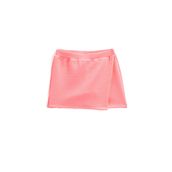 Koton NY2 Kız Çocuk Basic Mini Etek Kruvaze Beli Lastikli Dokulu Neon Pembe Şort