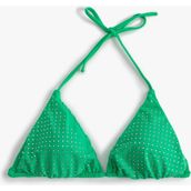 Koton Taşlı Üçgen Bikini Üstü - Yeşil - 36
