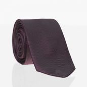 Koyu Mürdüm Slim Fit Düz Renk Dokuma Kravat / DDK-14