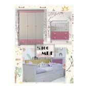 Koza %100 MDF Bohem Pembe Maxi Bebek&Çocuk Odası Takımı