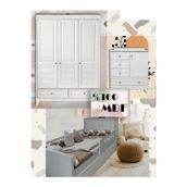 Koza %100 Mdf Panjur Beyaz Maxi Bebek & Çocuk Odası Takımı 3 Kapılı Dolap & Kapitoneli Karyola & Şifonyer
