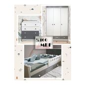 Koza %100 MDF STELLA GRİ MAXI KAPİTONELİ BEBEK ODASI TAKIMI