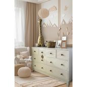 Koza Bonnie 8 Çekmeceli Beyaz Mdf Şifonyer 150 cm Genişlik 50 cm Derinlik Modern Tasarım