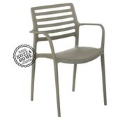 Kozza Home Lixa Kollu Çimento Gri Bahçe Sandalye