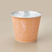 Kpm 13x11 cm Asorti Çinko Çiçek Desenli Saksı