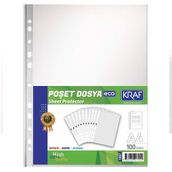 Kraf 1007 100'lü Poşet Dosya A4 ECO Poşet Dosya