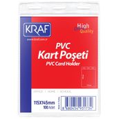 Kraf 115x145 mm 100 Adet PVC Kart Poşeti