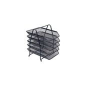 Kraf 5736224 Metal 5 Katlı Siyah 420G Perfore Evrak Rafı
