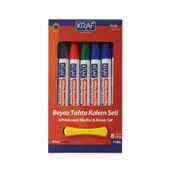 Kraf 778G 8 Adet Beyaz Tahta Kalemi ve Silgi Seti