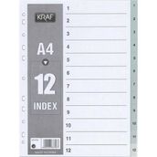 Kraf A4 1-12 Rakam Ayraç