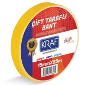 Kraf Çift Taraflı Bant 15Mmx25m - 3 Adet