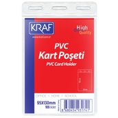 KRAF KART POŞETİ PVC 95x130mm 100 LÜ