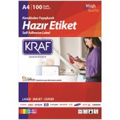 Kraf KF-2037 70x37.125 mm Laser Etiket