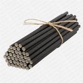 Kraft Alenked Siyah Frozen Kağıt Pipet 8MMx204 cm (20 Adet)