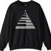 Kravat Piyano Tuşları Piano Tıe Baskılı Sweatshirt