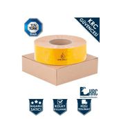 KRCDİJİTAL SARI Tüvtürk Onaylı Reflektör Fosforlu Şerit Bant Petekli Reflektif Bant 5CM X 50M krcNM213