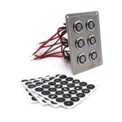 Krom 6'Lı Switch Panel Sigortalı Mavi Işıklı Mavi