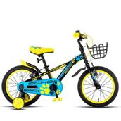 Kron Bobcat 16 Jant Vitessiz Siyah Mavi Açık Sarı Çocuk Bisikleti