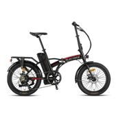 Kron Elektrone Pasific 20 Jant E-Bike Md 7 Vites Siyah Kırmızı Füme Elektrikli Katlanır Bisiklet