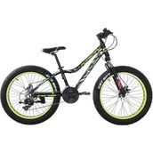 Kron FXC 500 24 MD 13 Fat Bike Mat Siyah Neon Sarı Gri Dağ Bisikleti