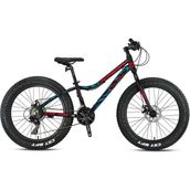 Kron FXC 500 Fat Bike Mekanik Disk 20 Jant Profesyonel Siyah Kırmızı Dağ Bisikleti