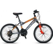 Kron Vortex 4.0 20 Jant 7 Vites V-Fren Çelik Füme Turuncu Vitesli Çocuk Bisikleti