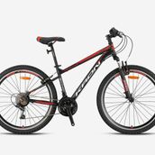 Kron VORTEX 4.0 26 Jant V FREN 21 Vites Dağ Bisikleti 16"- MAT SİYAH-GRİ/KIRMIZI (GREENWAY BİSİKLET)