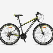 Kron VORTEX 4.0 26 Jant V FREN 21 Vites Dağ Bisikleti 16"- MAT SİYAH-GRİ/NEON SARI (GREENWAY BİSİKLET)