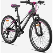 Kron Xc 75 24 Jant Lady V Fren 21 Vites Alüminyum Gövde Mat Siyah Pembe Kız Çocuk Dağ Bisikleti