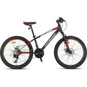 Kron Xc 75 M. Disk 24 Jant Shimano Kelebek Vites Mat Siyah Kırmızı Bisiklet