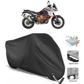 KTM 1090 Adventure R Siyah Arka Çanta Uyumsuz Ultra Kalın Su Geçirmez Motor Brandası