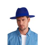 Külah Erkek Ayarlanabilir Saks Mavi Fedora Şapka