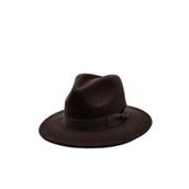 Külah Indiana Jones Erkek Yün Keçe Fötr Şapka Kahve